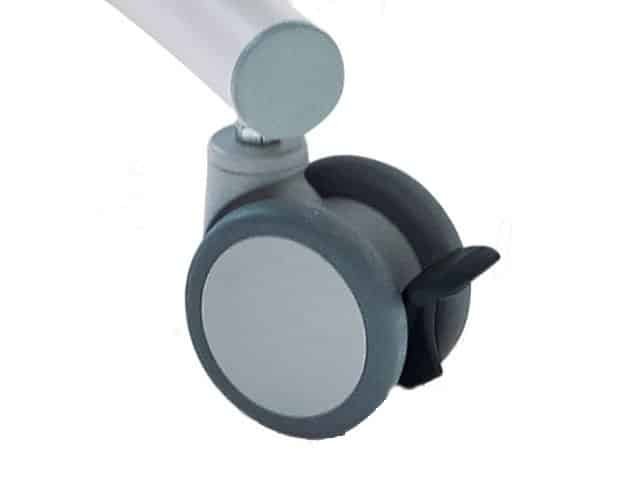 Individually braked wheels with direction locking Ø 10