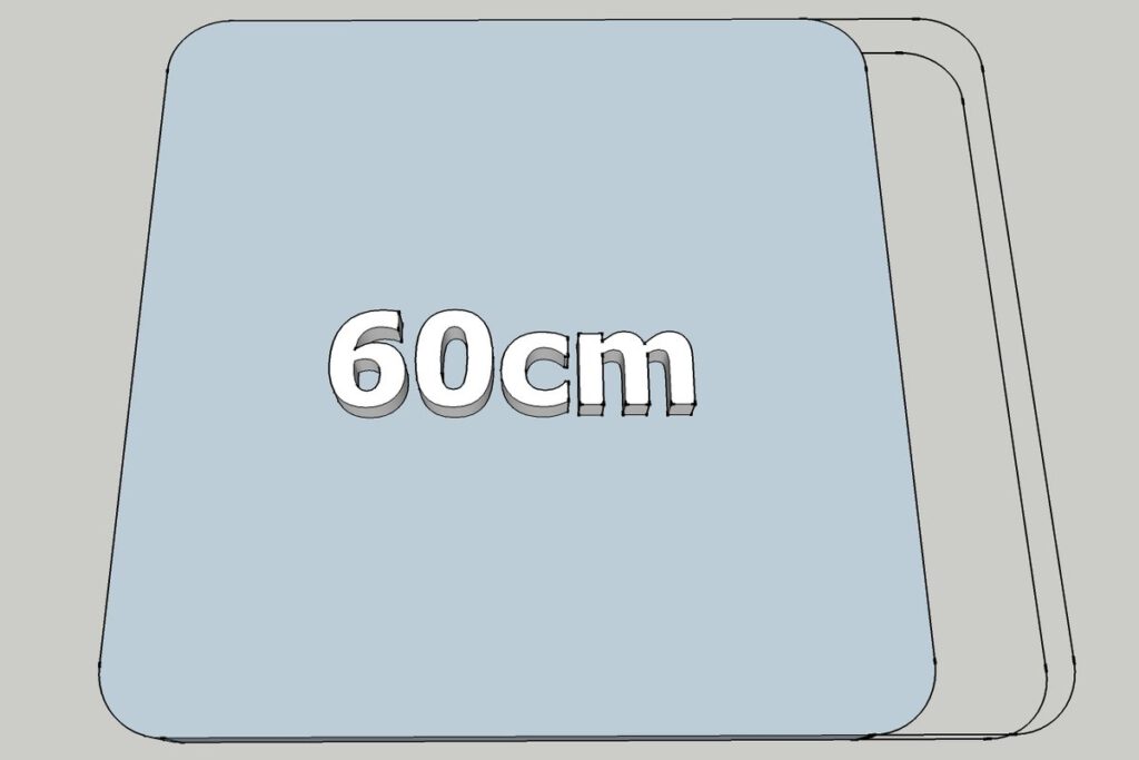 Largeur différente (60 cm)