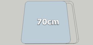 Kofferbank 2-delig,70cm breed